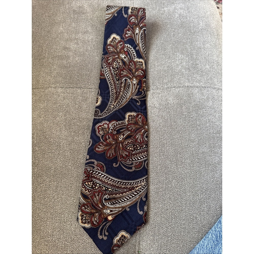 VINTAGE Norm Thompson Mens Robert Talbot Silk Neck Tie  60" Made In Italy